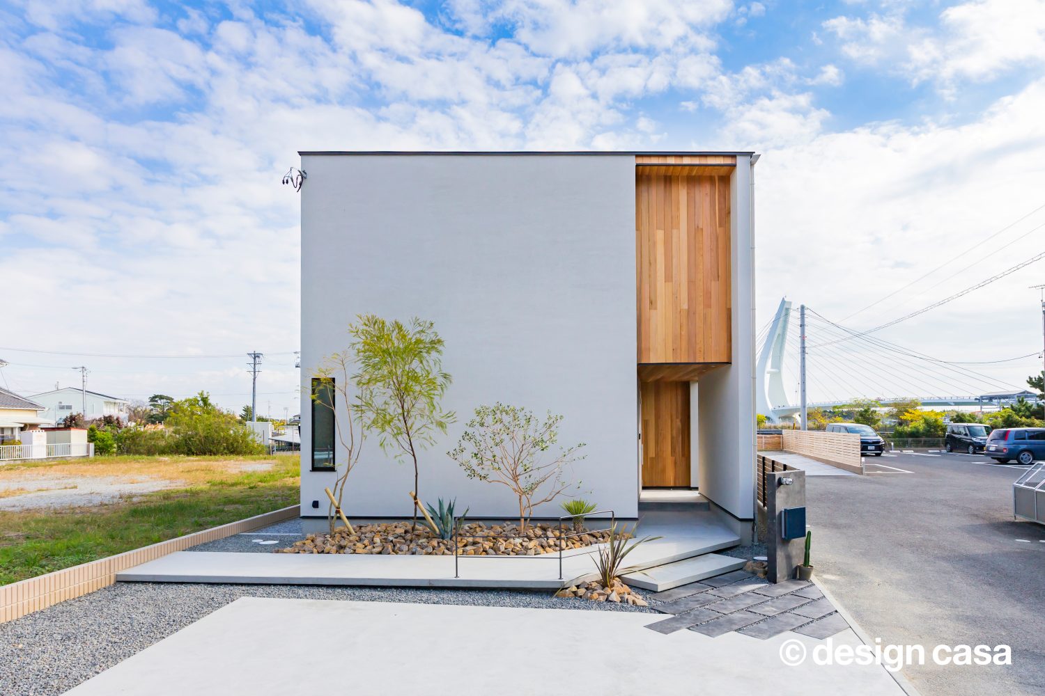 開放的な２階リビングの家