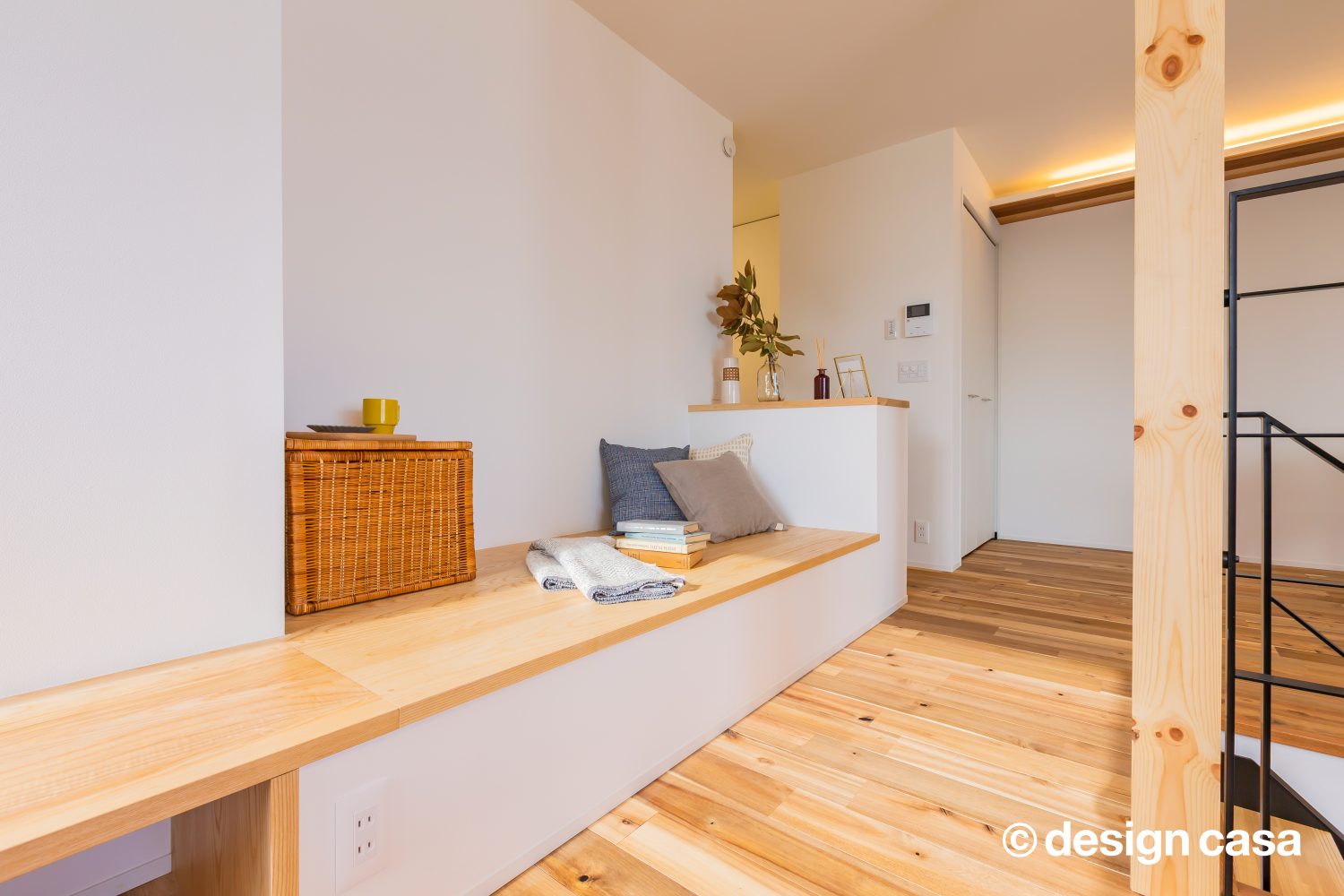 開放的な２階リビングの家