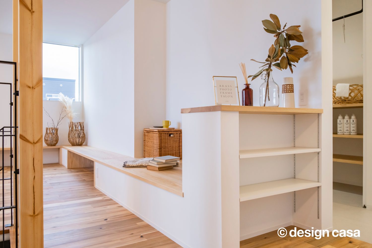 開放的な２階リビングの家